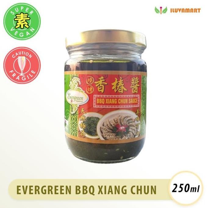 

PROMO EVERGREEN BBQ XIANG CHUN SAUCE / CHINESE CEDAR OIL / SIANG CUN VEGAN