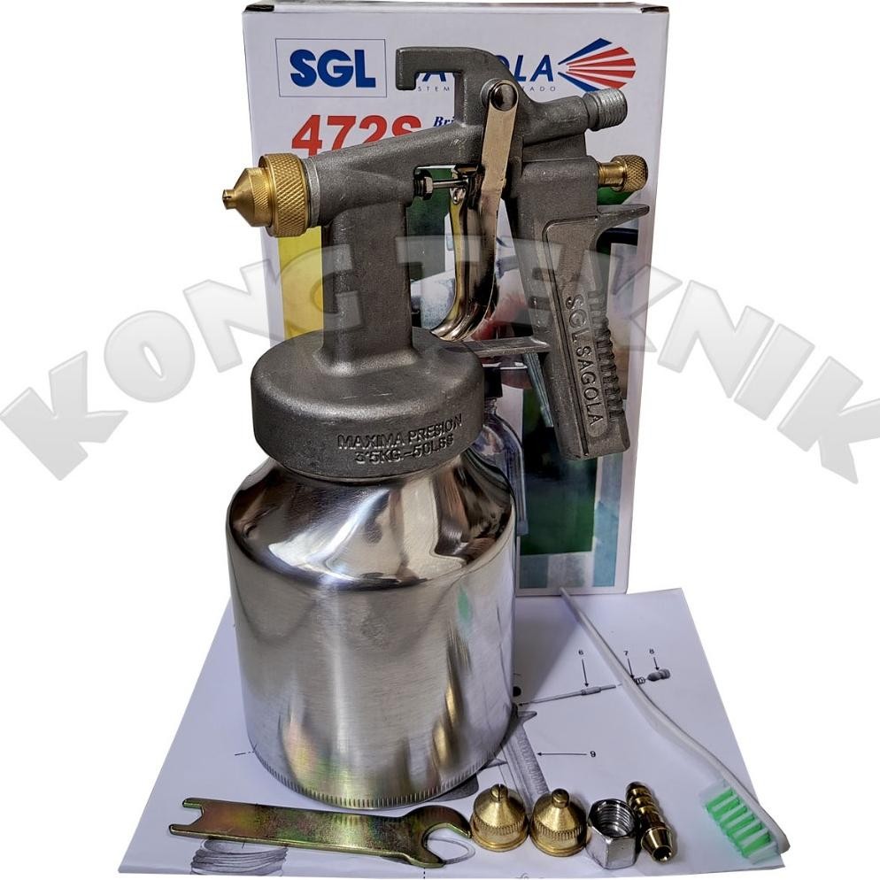 WN SAGOLA Spray Gun Sagola Sgl 472S 472 S Alat Semprot Tabung Bawah