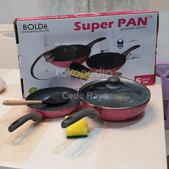 TERBARU - Super pan Bolde granite series blackpink 5pcs set
