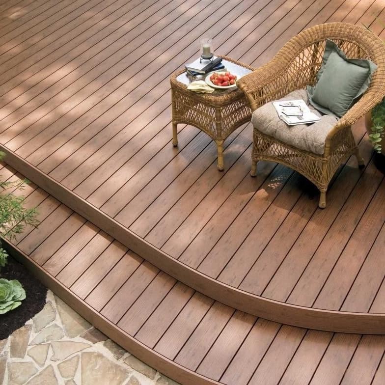 WN Goods Decking WPC Outdoor Bulat 7 Lubang | Lantai Kayu Kolam Renang Teras | WPC Flooring Lantai M