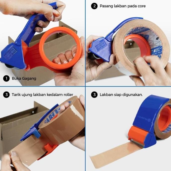 

ready Tape Dispenser RUSFET Alat Pemotong Lakban Isolasi Solatip Plakban