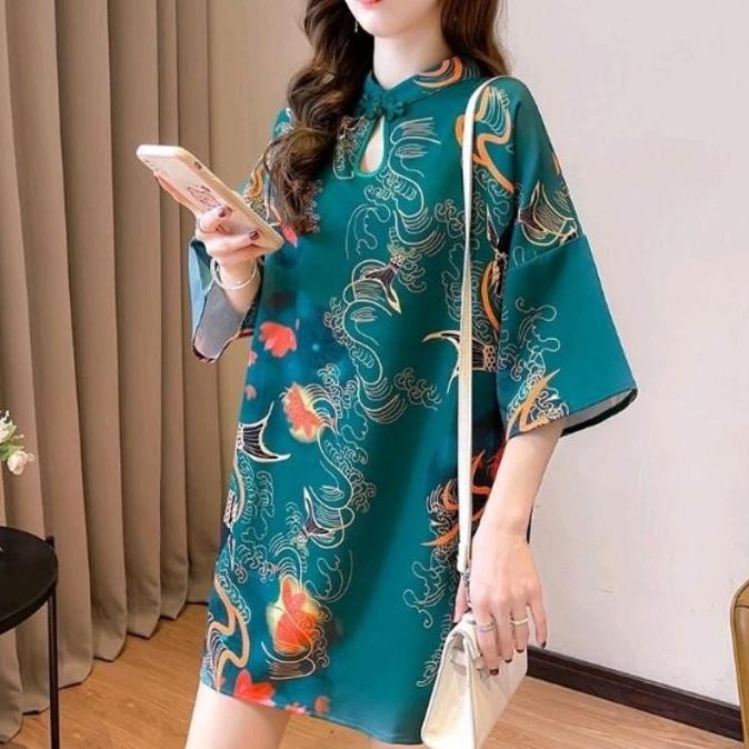 || MONICA / Oversize Cheongsam // Bigsize Chongsam Loose Dress Import ||~~~