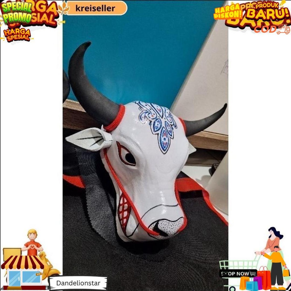 Siap Kirim Mainan Bantengan Mberot Putih /Mainan Anak Anak Bantengan Bantengan Mberot Krs