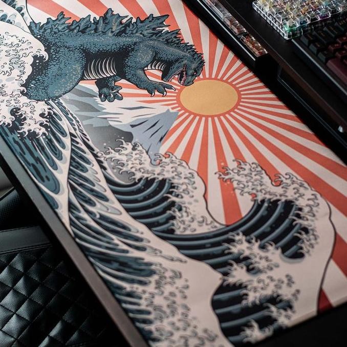 MousePad Kaiju Japanase Deskmat Jepang Mouse Pad Japan Waterproof XXL