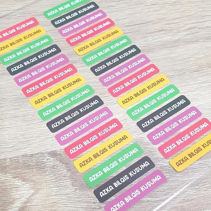 

ready Label sticker nama anak custom waterproof
