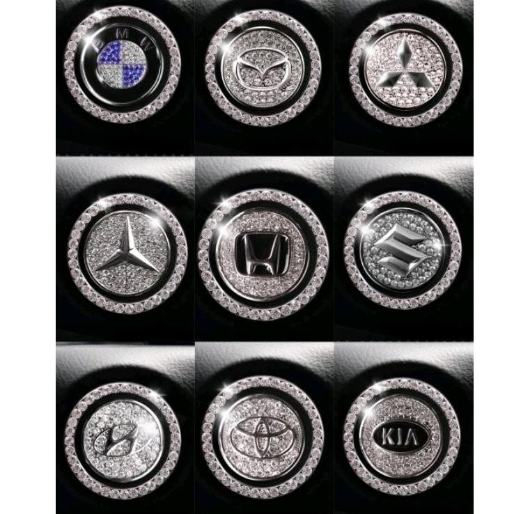 Ready Starter Ring Engine Start Stop Mobil Dekorasi Berlian Imitasi Car One-Click Engine Start Ring 