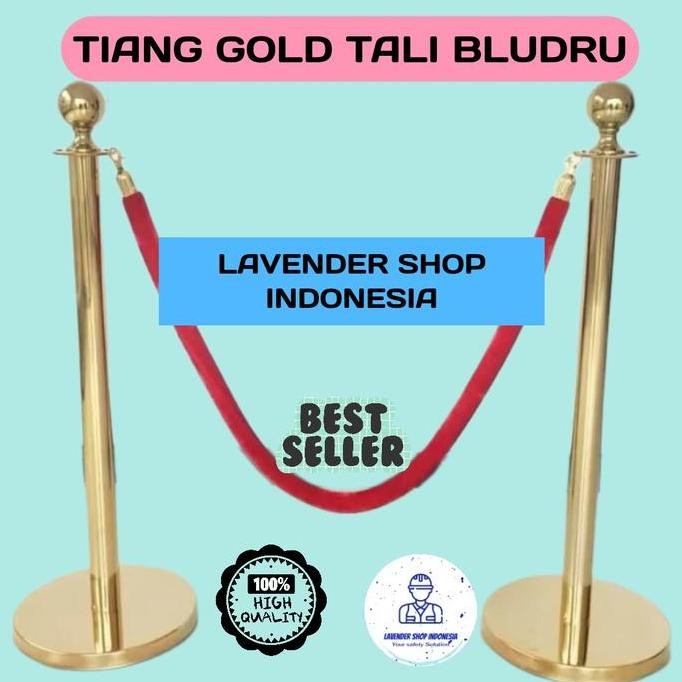 

Tiang Pembatas Antrian tali bludru / pembatas antrian bank