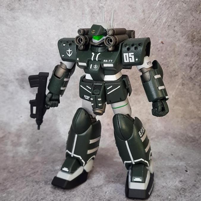Gundam HG Guncannon Mass Production Green Repaint Decal Coating 1/144
