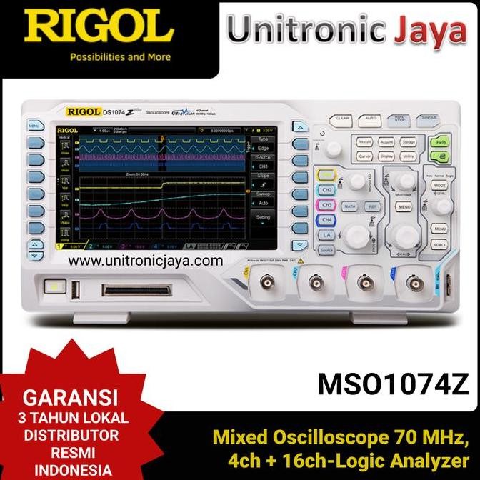 Rigol MSO1074Z Mixed Oscilloscope 70 MHz, 4ch + 16ch-Logic Analyzer