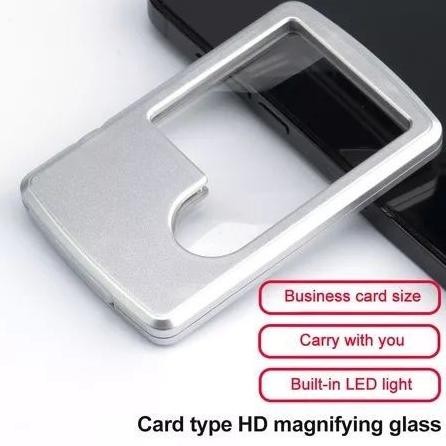 

Premium 3-6 Kaca Pembesar Lampu LED Persegi Panjang Ultra Tipis/ Optical Lens Acrylic Rectangular Card Type Resin Magnifier / Business Card Magnifier Portable High Quality