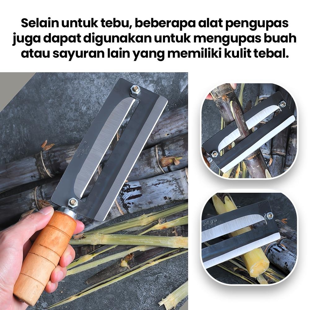 Pisau Pengupas Tebu Ekstra Besar Pisau Pemotong Tebu Baja Karbon Tinggi Pisau Pengupas Buah Multifun