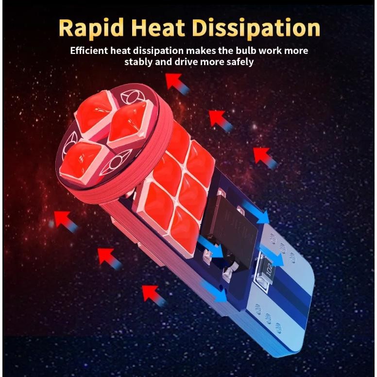 Lampu Led T10 W5W 15 Smd Chip 3030 Sein Sen 15 Mata Dajjal Motor Mobil