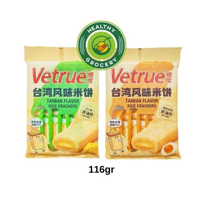 

=====] Vetrue Rice Crackers Cheese 116gr GREEN / Vetrue Rice Crackers Egg Yolk 116gr ORANGE