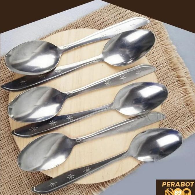 :=:=:=:=] Sendok Makan Nasi Stainless Standard Tebal Cafe Restoran Hotel Spoon