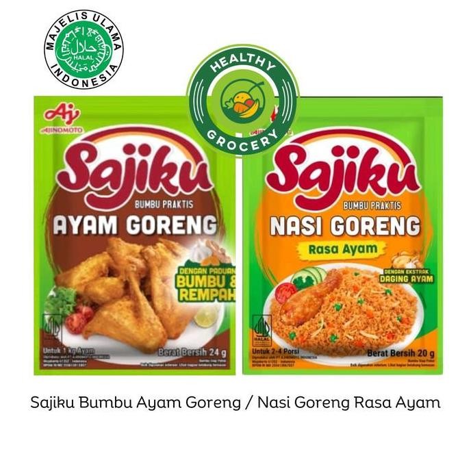 

.........] Sajiku Bumbu Praktis Ayam Goreng 24gr / Bumbu Nasi Goreng Rasa Ayam 20gr