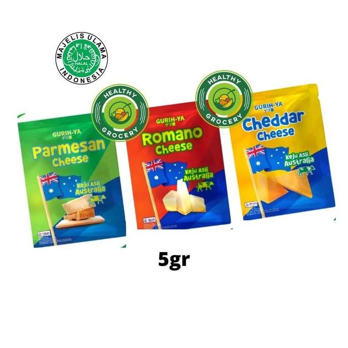 

Buruan serbu] Gurih-Ya Parmesan Cheese / Cheddar Cheese / Romano Cheese 5gr Sachet