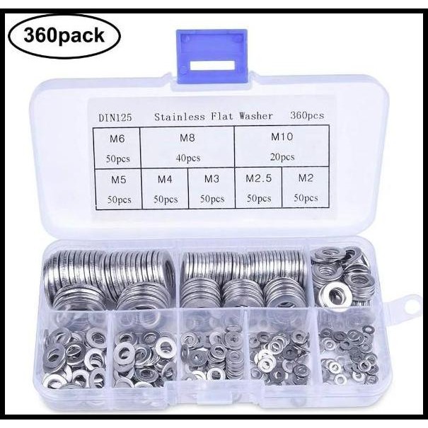Ring Baut Mur Flat Seal Sel Plat Plate Tipis Gasket Segel Cincin Baja