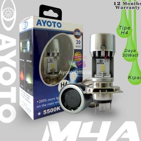 LAMPU LED UTAMA MOTOR MOBIL AYOTO M4A H4 AC DC PNP 30 WATT
