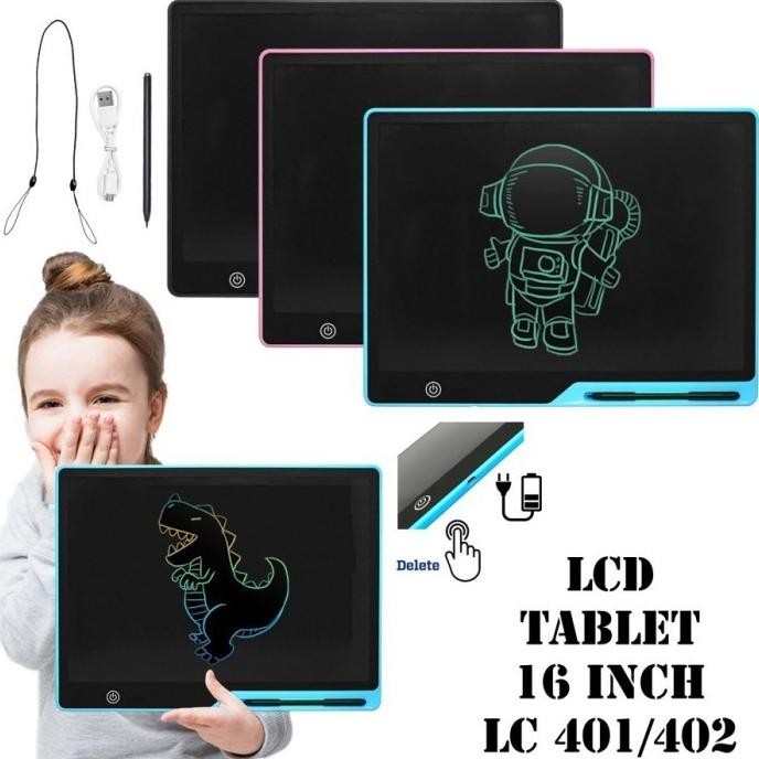 Lcd Drawing Writing Tablet 16Inch Papan Tulis Anak Board Writing Pad