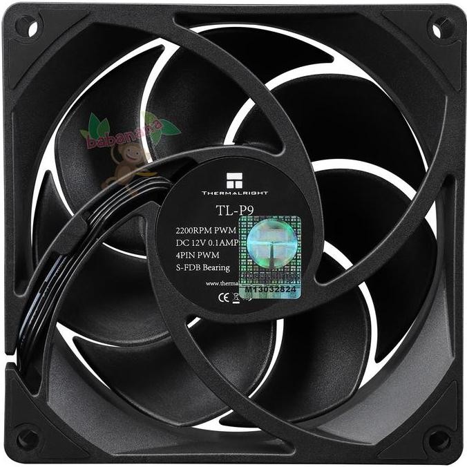 Thermalright TL-9P FAN 9CM PWM 4PIN BLACK COOLER PC CASING KIPAS 9 CM TL-P9 [terbaik]