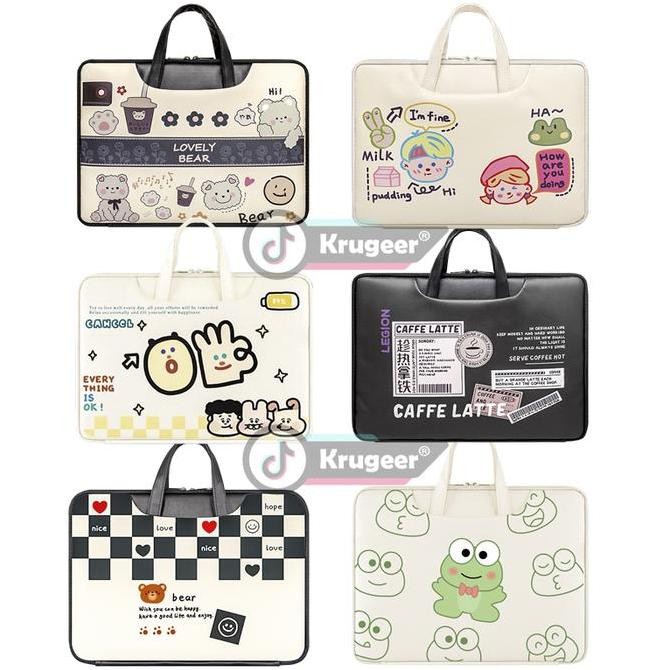 Tas Laptop Jinjing Lucu 14 - 14.6 Inch Semua Merk Laptop Fancy Printing Wanita