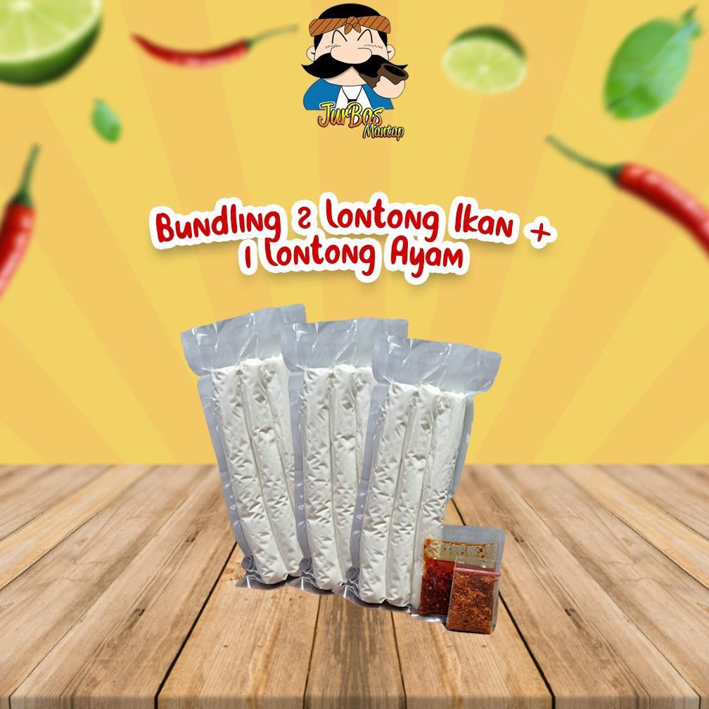 

[3 Pack] Bundling 2 Lontong Ikan + 1 Lontong Ayam