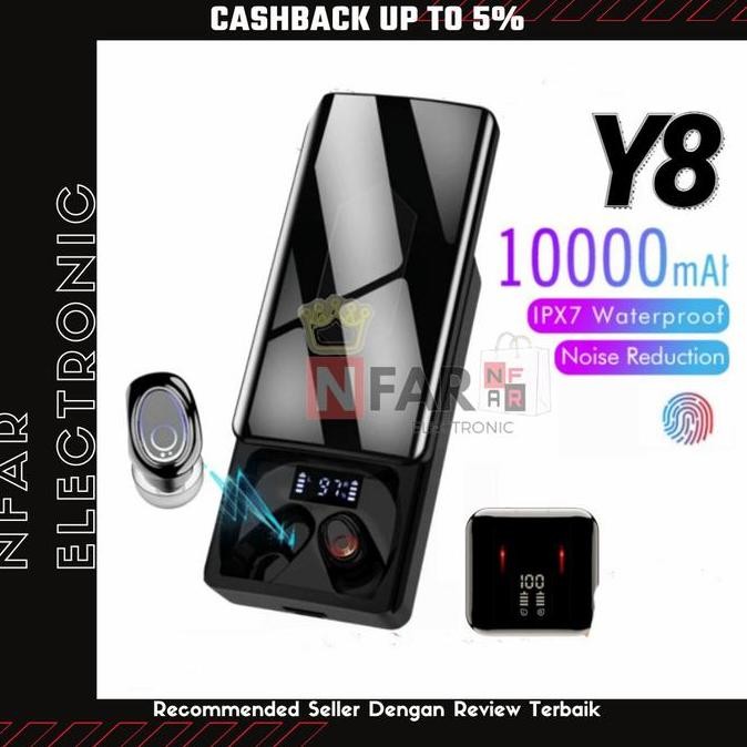 BARU HEADSET BLUETOOTH TWS WITH POWERBANK 10000MAH EARPHONE WIRELESS TWS