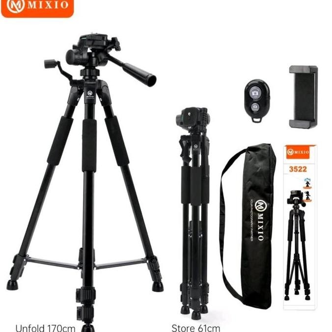 MIXIO 3522 170CM PRENIUM Tripod+Bluetooth Remote+BAG Profesional