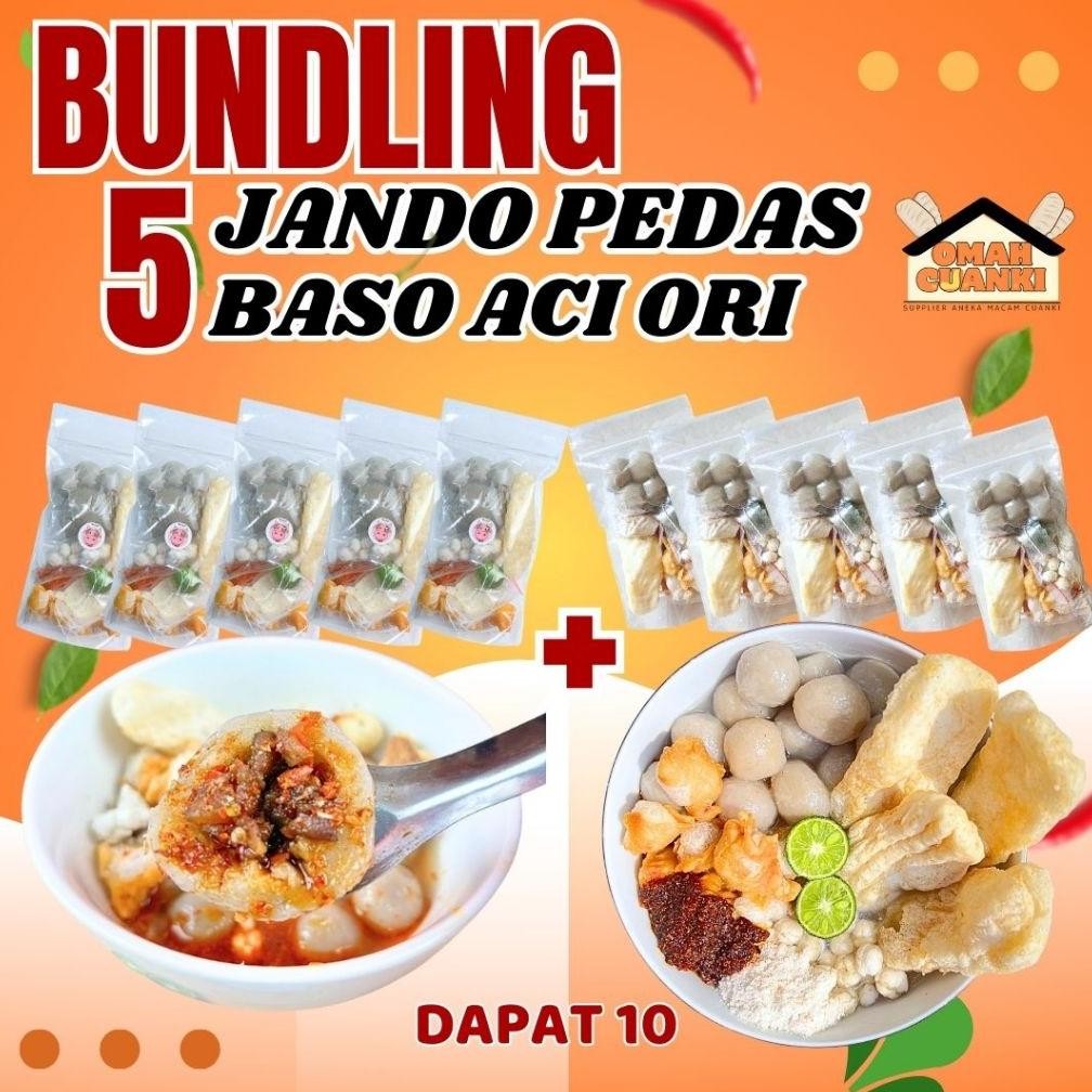 

PAKET BUNDLING 10, BOCI JANDO PEDAS 5PCS MIX BOCI ORI 5PCS Hotpot Instan Food Kaldu