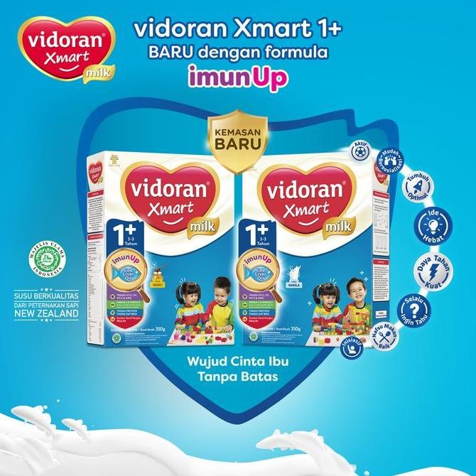 

BARU SUSU VIDORAN XMART 1+ RASA VANILA / MADU NETTO ISI 925 GRAM