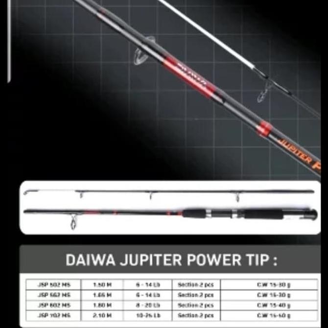 joran daiwa jupiter power tip 150