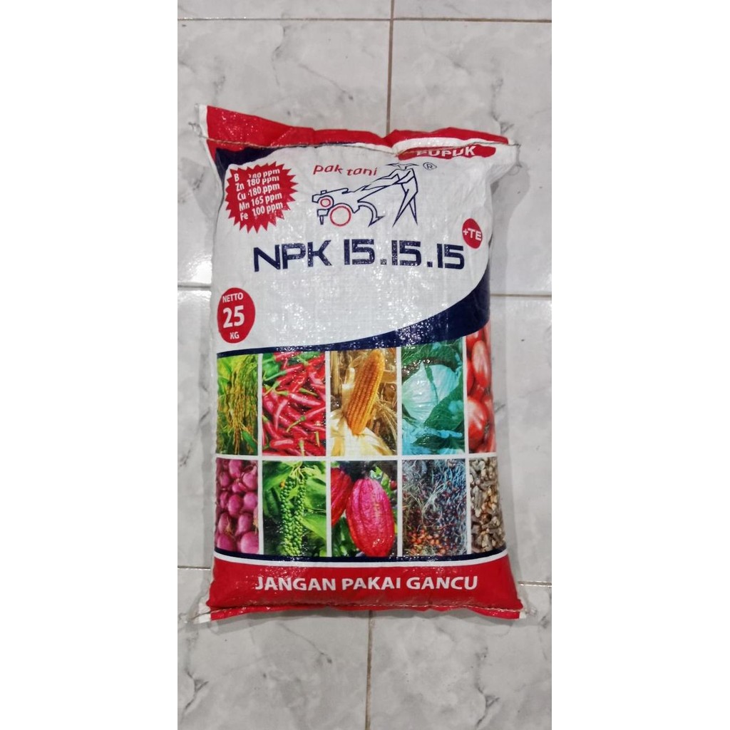 

Terlaris Pupuk Npk Pak Tani 15-15-15 + Te Kemasan Repack 1 Kg