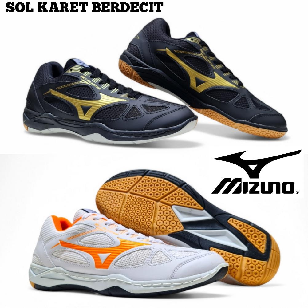 Sepatu Mizuno Badminton Pria Wanita Sol Karet Berdecit Anti Slip / Sepatu Olah Raga Bulu Tangkis