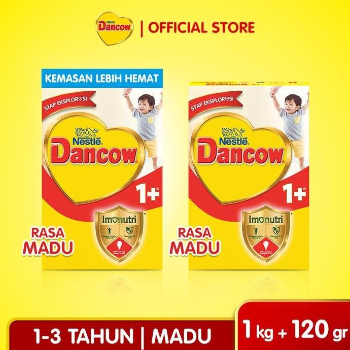 

BARU NESTLE DANCOW 1+ MADU SUSU ANAK 1-3 TAHUN BOX 1KG GRATIS 120G