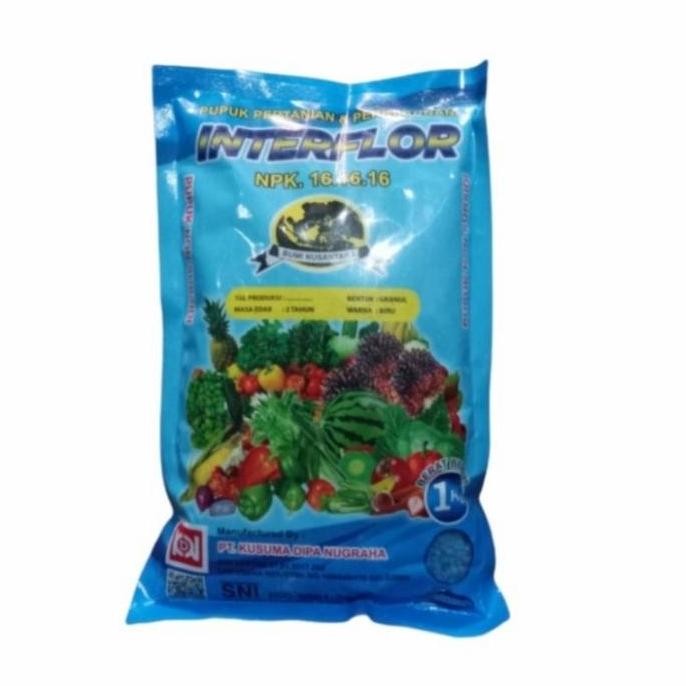 

Terlaris Pupuk Npk 16 16 16 Kemasan Pabrik 1Kg Interflor