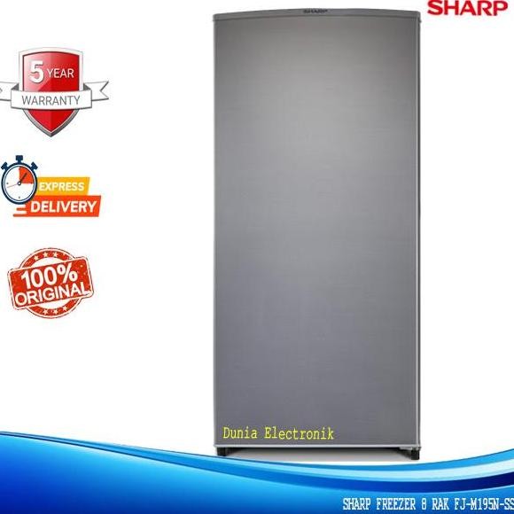 SHARP Freezer 8 Rak FJ-M195N-SS Low Watt Stand Freezer Termurah