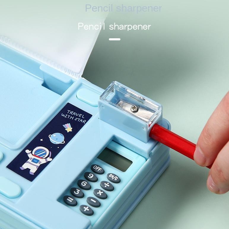 

Uk-12 Kotak Pensil Pop Out Kalkulator Pencil Case Tempat Pensil Unicorn Astronot Kotak Penyimpanan Alat Tulis Multifungsi Mekanis