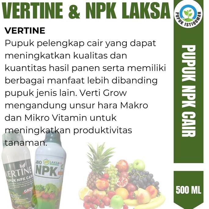 

Terlaris Paket 2 Botol Vertine Dan Npk Laksa Grow Obat Booster Padi Penyubur Padi Pelebat Padi