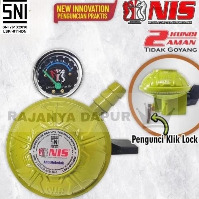 Nis Regulator Gas Klik Lock (N2 11 Bb) - Tekanan Rendah - Nis Double Lock Generasi Kedua - Regulator