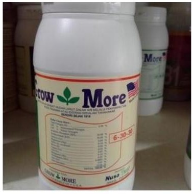 

Terlaris Grow More 6-30-30 Pupuk Npk Lengkap Berbentuk Kristal Yang Sangat Muda