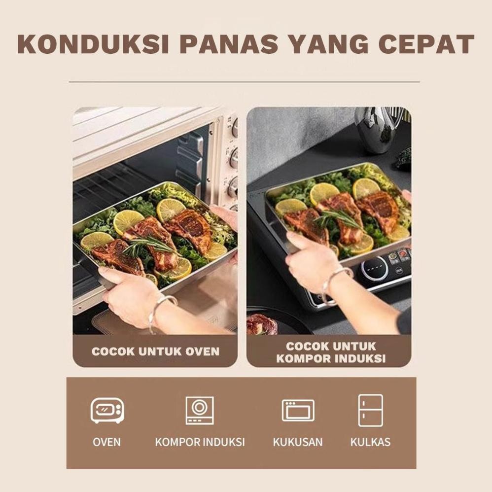 @*@ CODFood Box Stainless 304 Tempat Wadah Makanan Kontainer Makanan Sayuran Tempat Sayur Stainless 