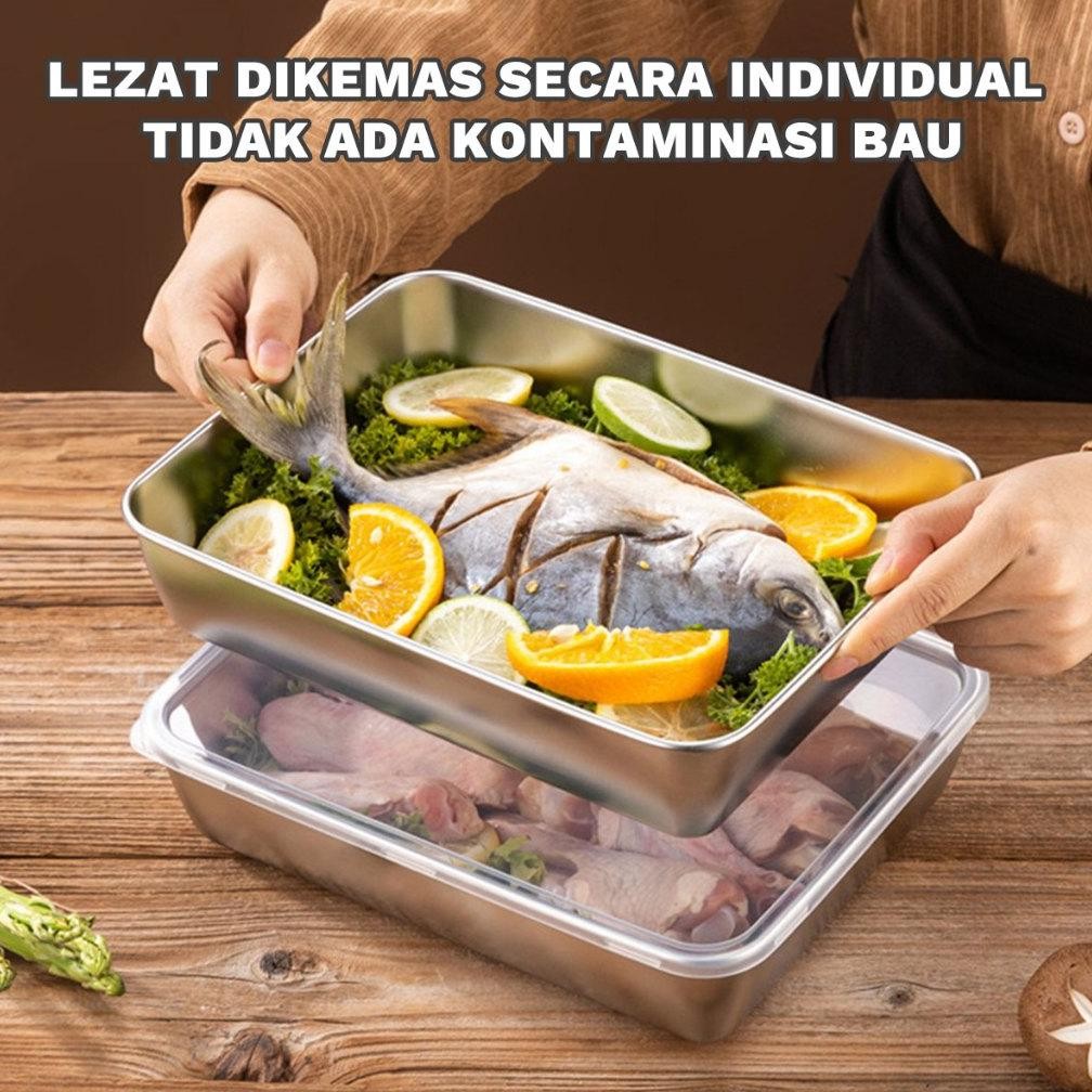 *MURAH CODFood Box Stainless 304 Tempat Wadah Makanan Kontainer Makanan Sayuran Tempat Sayur Stainle