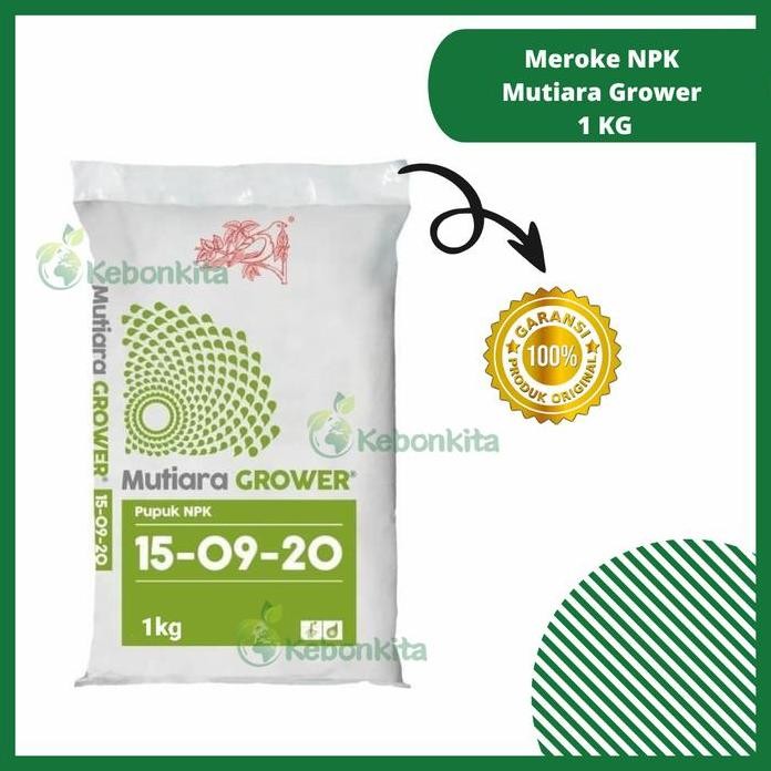 

Terlaris Pupuk Meroke Npk Mutiara Grower 15-09-20+Te Kemasan Pabrik 1Kg