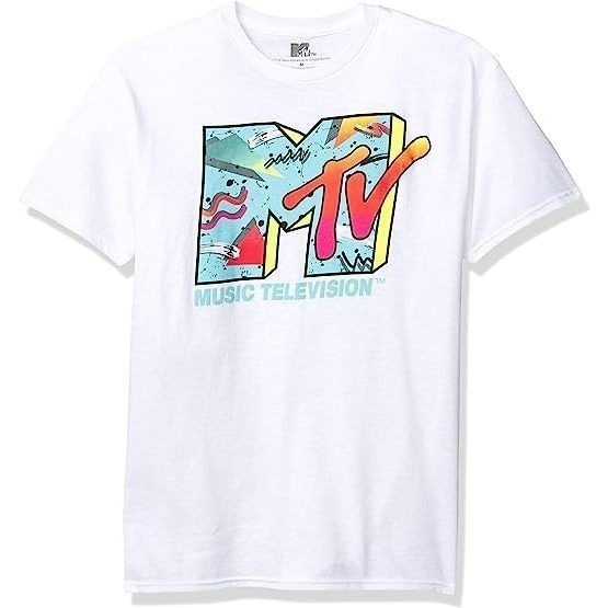 Baju Kaos MTV Men's Retro Logo T-Shirt Premium Cotton Combed 24s Original 100% | Pinky Project