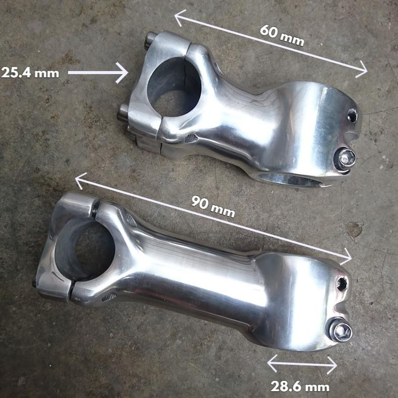 Stem Sepeda Standar Klasik Vintage Chrome 25.4 60 mm 90 mm Alloy