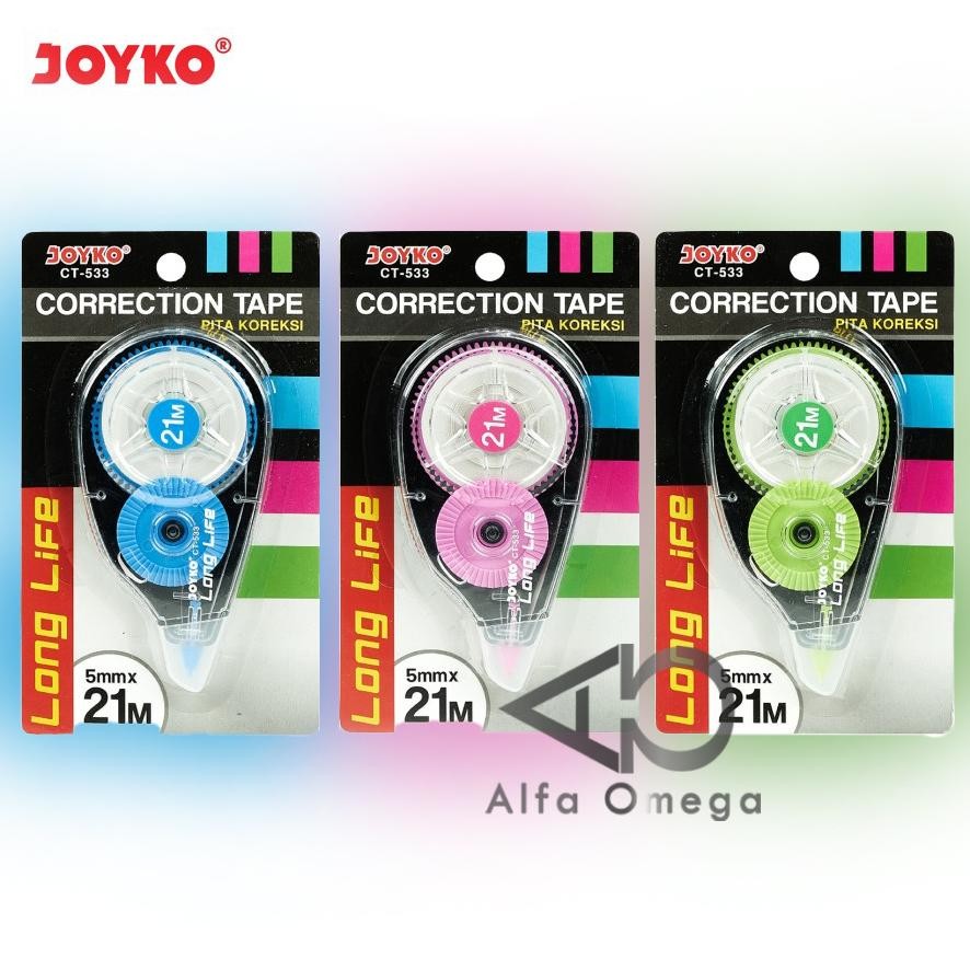 

Ready Tip Ex X Kertas Correction Tape Joyko Ct-533 21 Meter