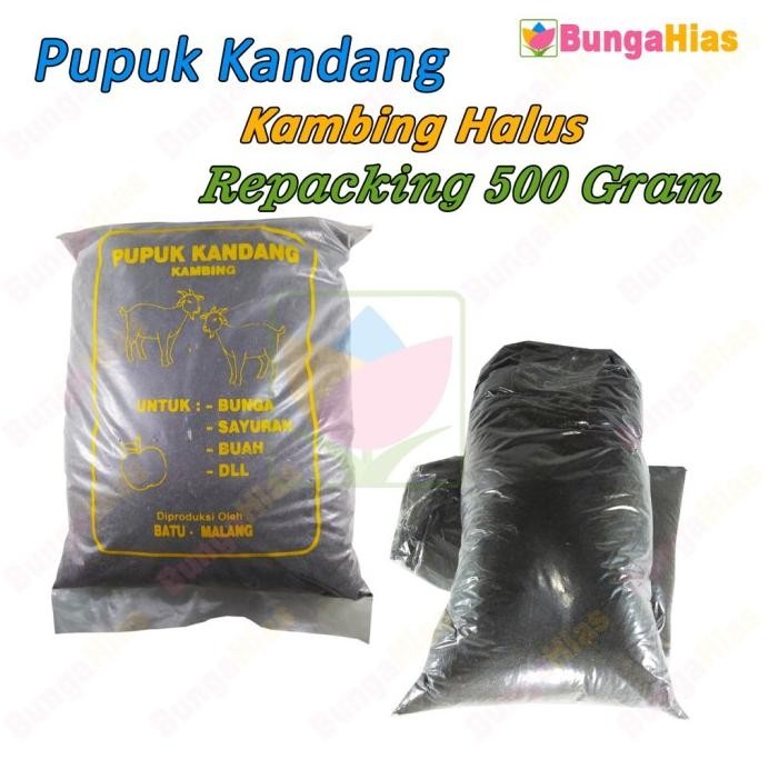 

Terlaris Pupuk Kandang Kambing Halus Kemasan 500 Gram Media Tanam Humus Semai