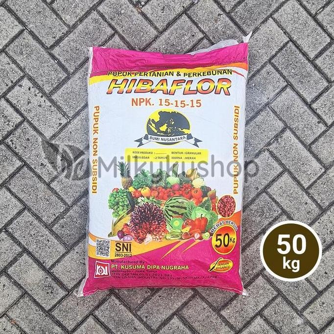 

Terlaris Pupuk Hibaflor Npk 15 15 15 Berat 50 Kg Kp Via Gosend Grab