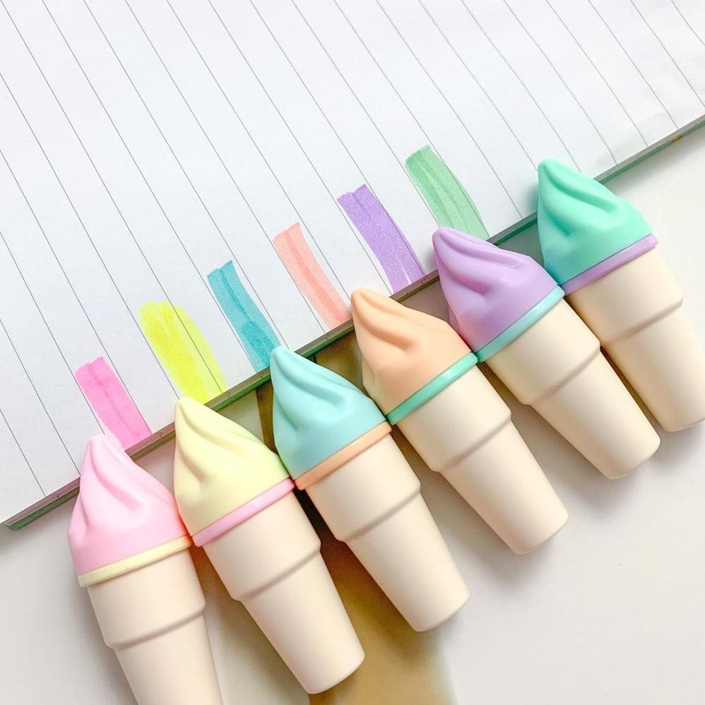 

Ready Sms Highlighter Es Krim Cone 1 Set 6 Pcs Free Pouch Highliter Es Krim Cone Stationery Lucu Unik Penanda Buku Warna Warni Kado Viral Termurah