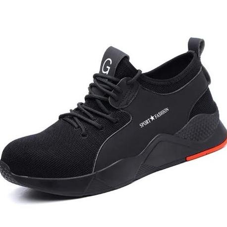 Sepatu Safety Sneakers Pria Sport Shoes hitam